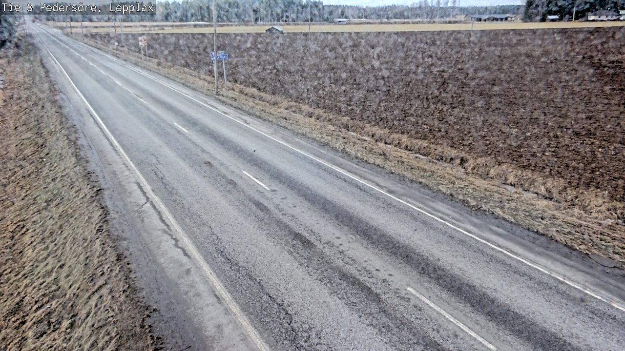 Weather Camera Image Road 8 Pedersöre, Lepplax, Pedersören kunta, Pohjanmaa
