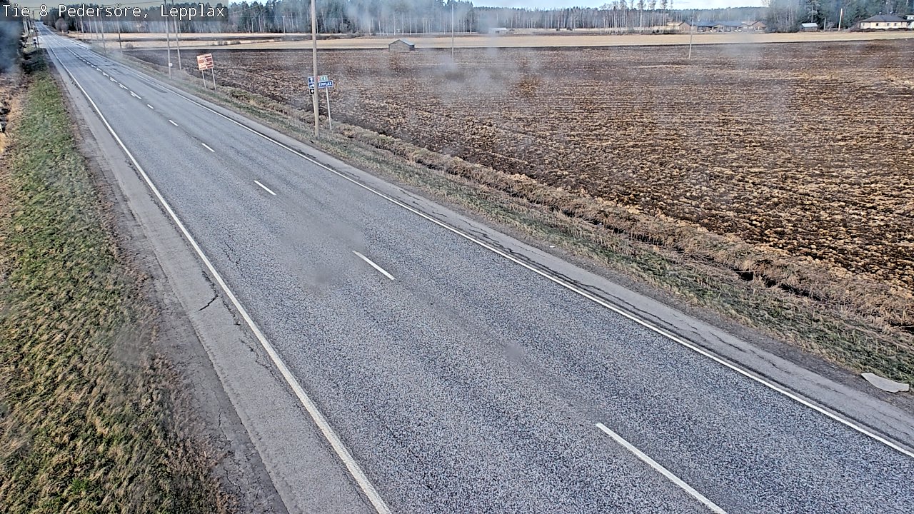 Weather Camera Image Road 8 Pedersöre, Lepplax, Pedersören kunta, Pohjanmaa