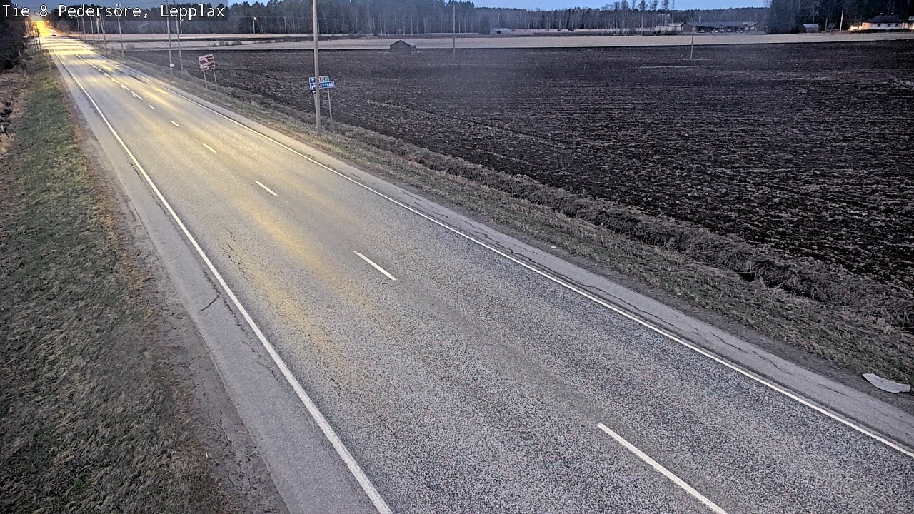 Weather Camera Image Väg 8 Pedersöre, Lepplax, Pedersören kunta, Pohjanmaa