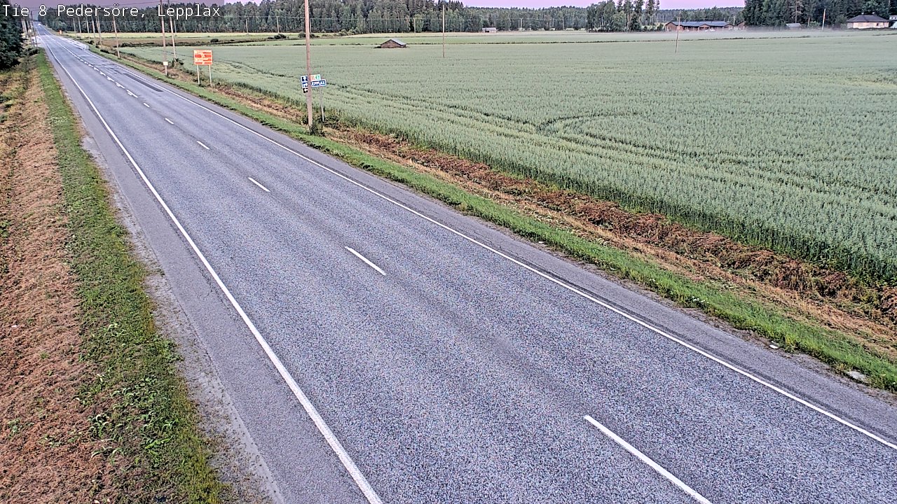 Weather Camera Image Road 8 Pedersöre, Lepplax, Pedersören kunta, Pohjanmaa