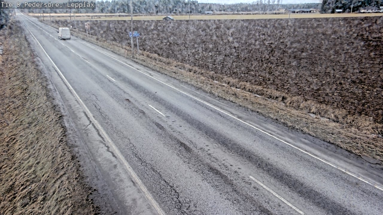 Weather Camera Image Road 8 Pedersöre, Lepplax, Pedersören kunta, Pohjanmaa