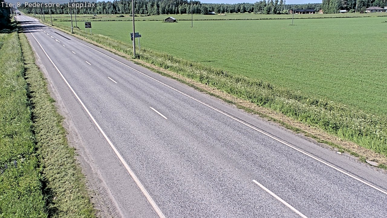 Weather Camera Image Road 8 Pedersöre, Lepplax, Pedersören kunta, Pohjanmaa