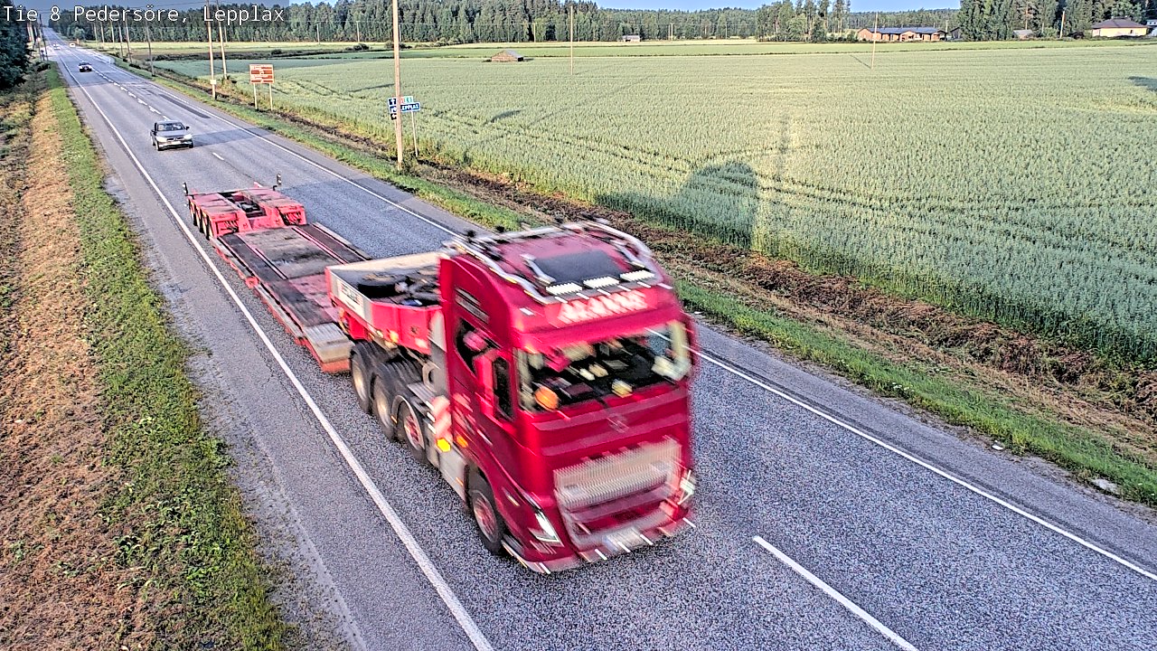 Weather Camera Image Road 8 Pedersöre, Lepplax, Pedersören kunta, Pohjanmaa