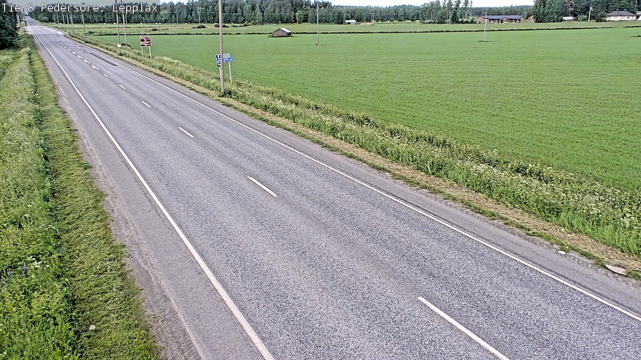 Weather Camera Image Road 8 Pedersöre, Lepplax, Pedersören kunta, Pohjanmaa