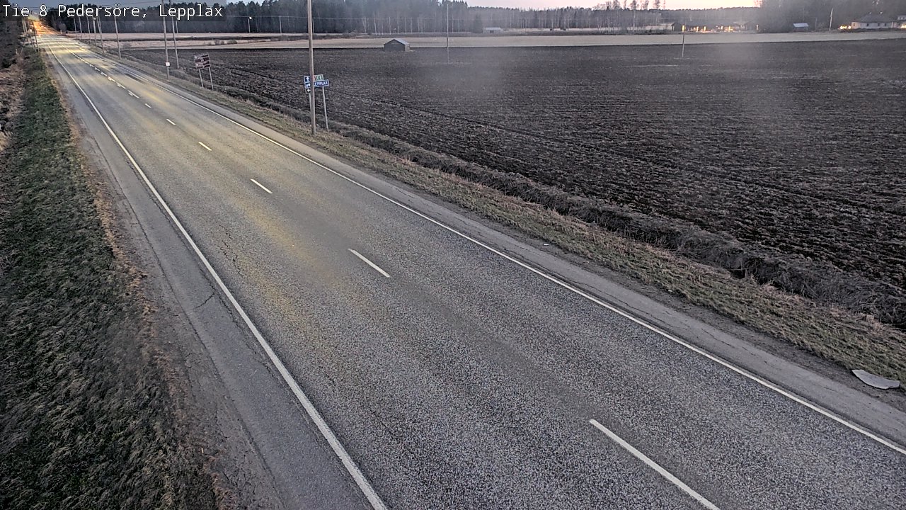 Weather Camera Image Väg 8 Pedersöre, Lepplax, Pedersören kunta, Pohjanmaa