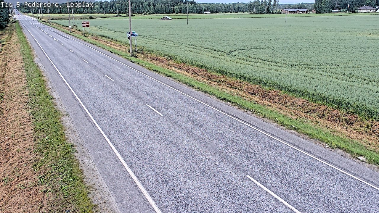 Weather Camera Image Road 8 Pedersöre, Lepplax, Pedersören kunta, Pohjanmaa