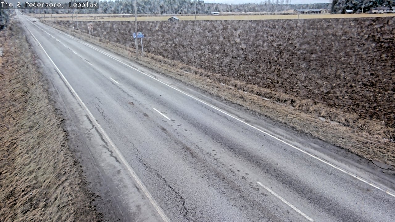 Weather Camera Image Road 8 Pedersöre, Lepplax, Pedersören kunta, Pohjanmaa