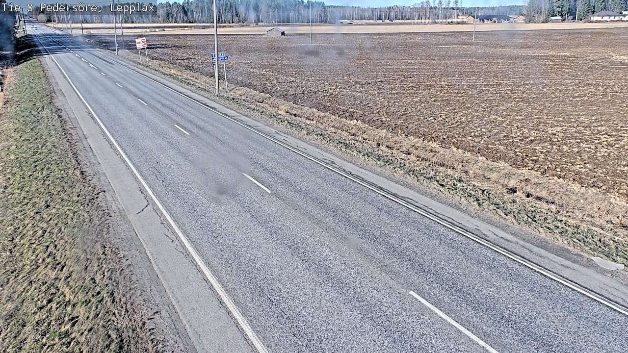 Weather Camera Image Väg 8 Pedersöre, Lepplax, Pedersören kunta, Pohjanmaa