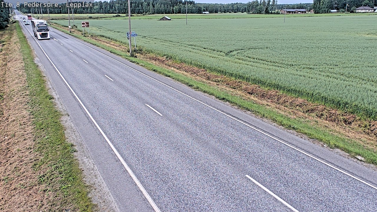 Weather Camera Image Road 8 Pedersöre, Lepplax, Pedersören kunta, Pohjanmaa
