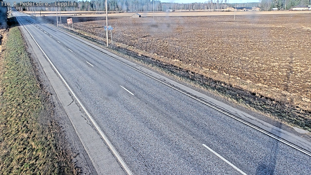 Weather Camera Image Väg 8 Pedersöre, Lepplax, Pedersören kunta, Pohjanmaa
