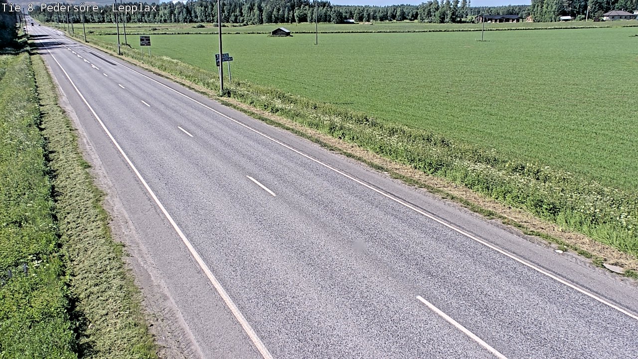 Weather Camera Image Road 8 Pedersöre, Lepplax, Pedersören kunta, Pohjanmaa
