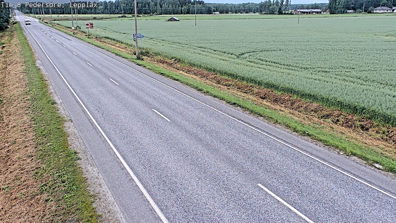 Weather Camera Image Road 8 Pedersöre, Lepplax, Pedersören kunta, Pohjanmaa