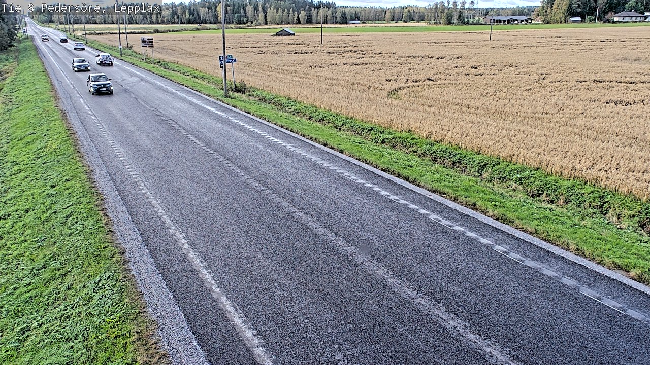 Weather Camera Image Road 8 Pedersöre, Lepplax, Pedersören kunta, Pohjanmaa