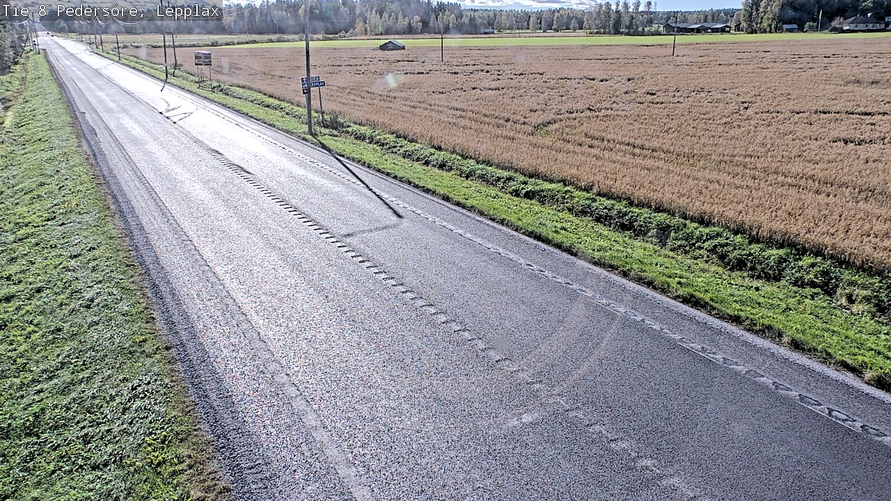 Weather Camera Image Väg 8 Pedersöre, Lepplax, Pedersören kunta, Pohjanmaa