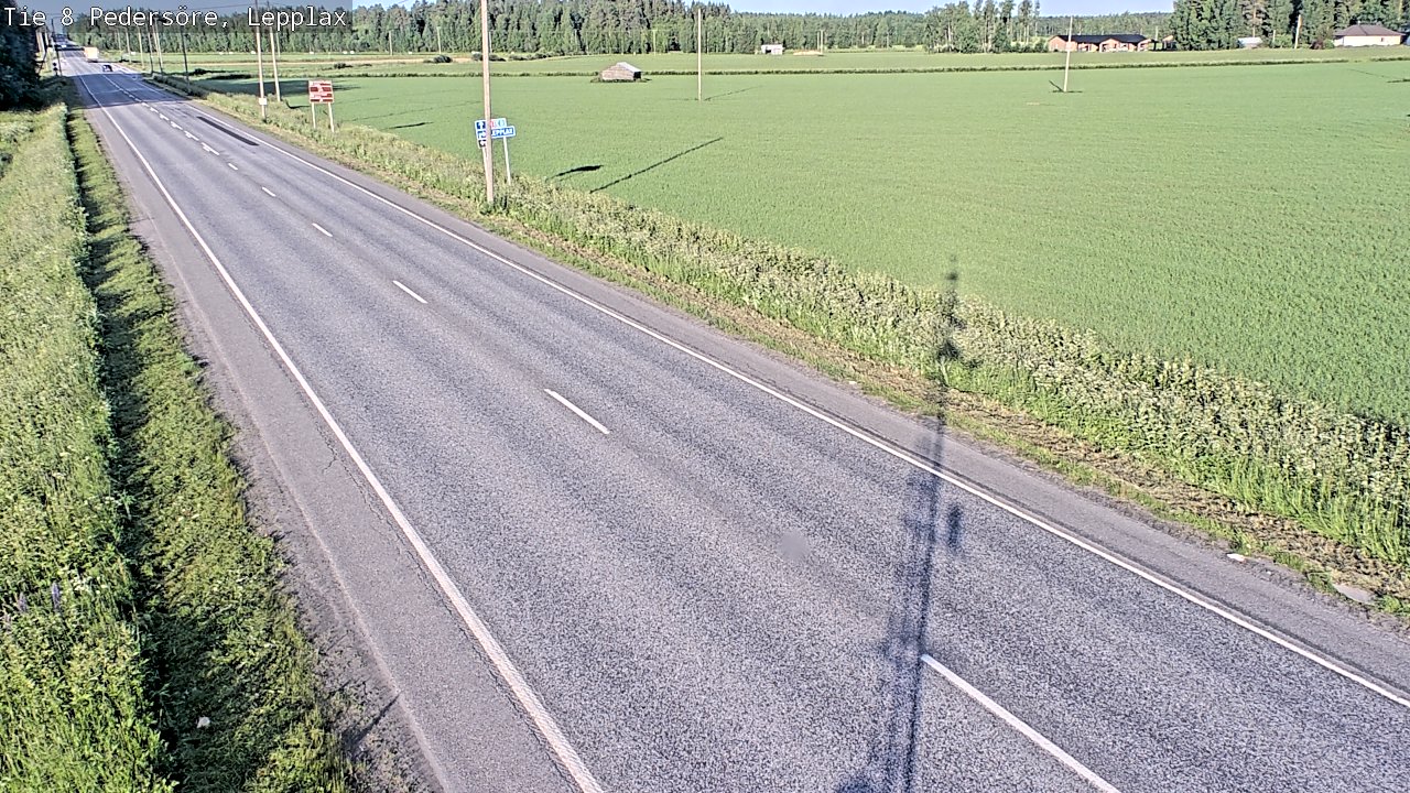 Weather Camera Image Road 8 Pedersöre, Lepplax, Pedersören kunta, Pohjanmaa