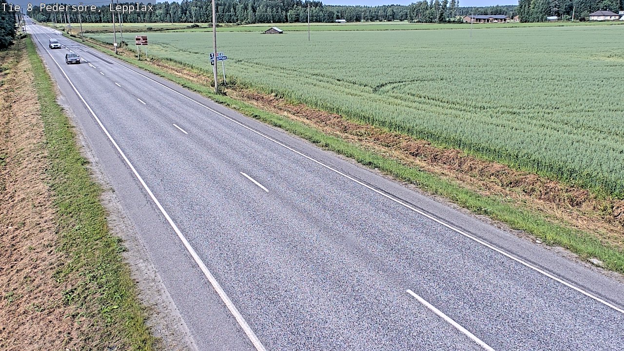Weather Camera Image Väg 8 Pedersöre, Lepplax, Pedersören kunta, Pohjanmaa