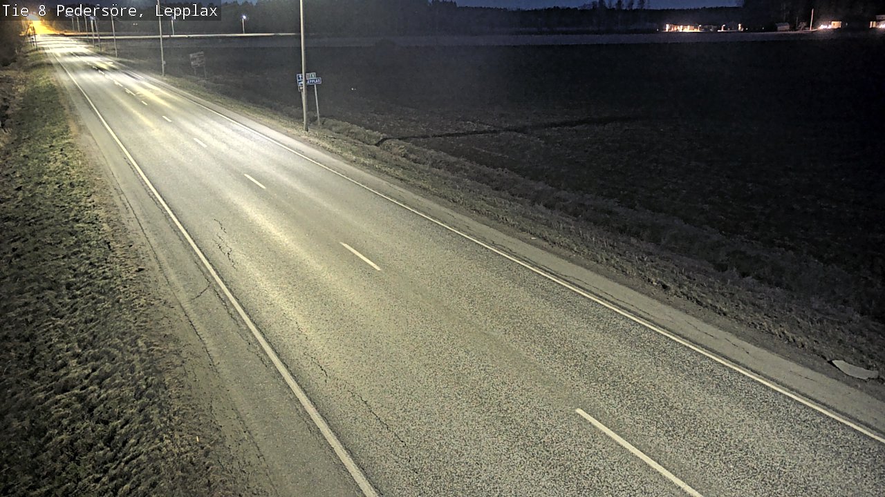 Weather Camera Image Väg 8 Pedersöre, Lepplax, Pedersören kunta, Pohjanmaa