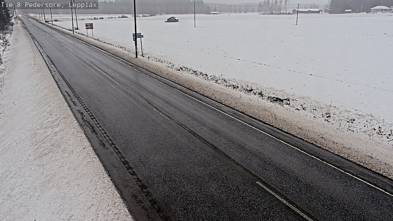 Weather Camera Image Väg 8 Pedersöre, Lepplax, Pedersören kunta, Pohjanmaa