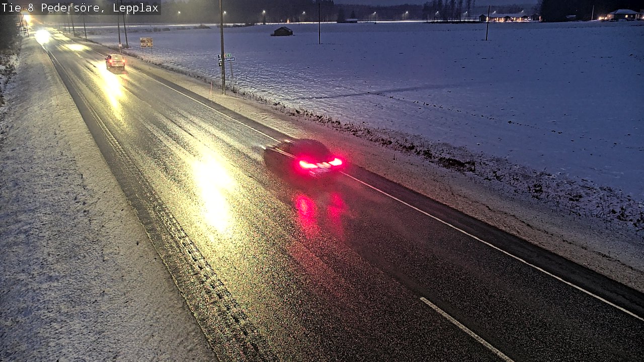 Weather Camera Image Väg 8 Pedersöre, Lepplax, Pedersören kunta, Pohjanmaa