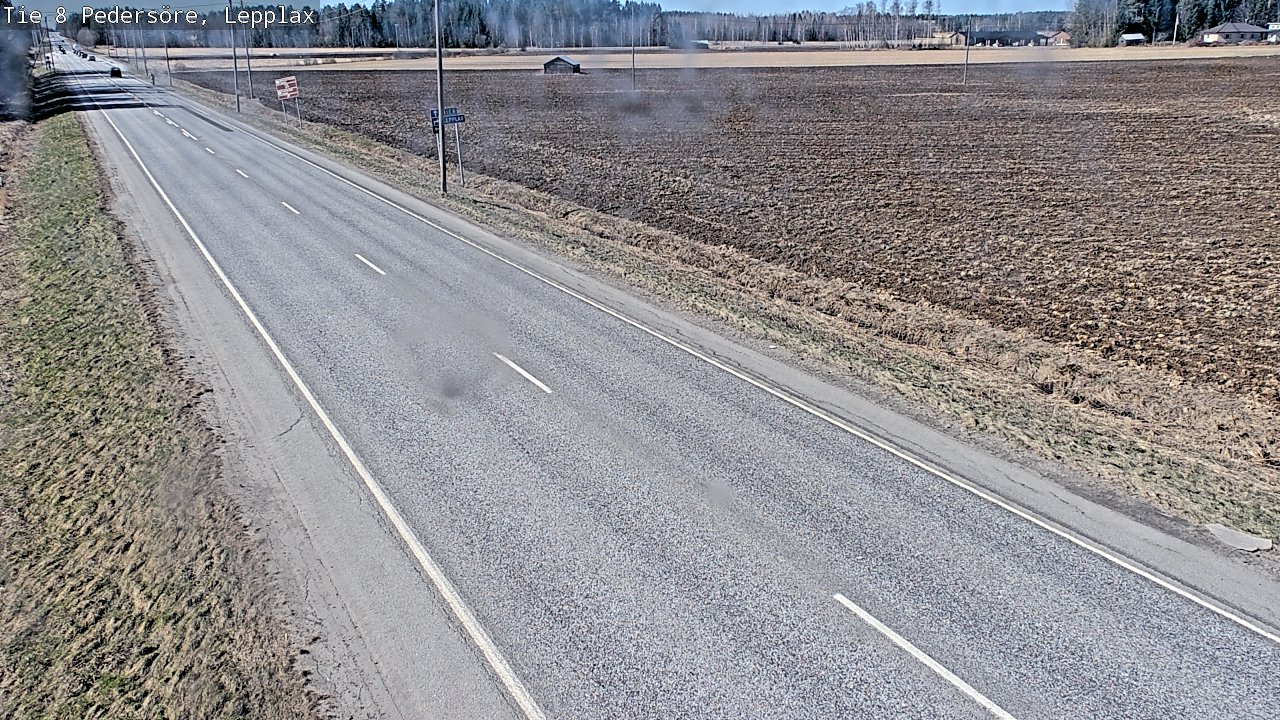 Weather Camera Image Väg 8 Pedersöre, Lepplax, Pedersören kunta, Pohjanmaa