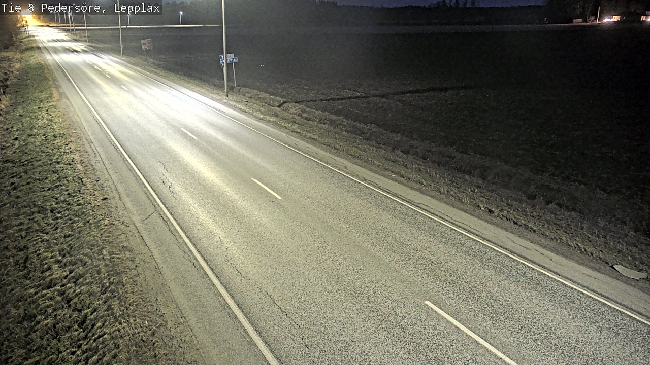 Weather Camera Image Väg 8 Pedersöre, Lepplax, Pedersören kunta, Pohjanmaa
