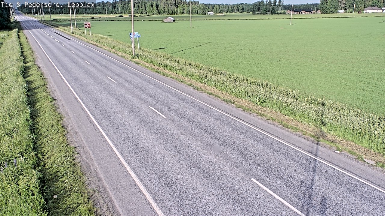Weather Camera Image Road 8 Pedersöre, Lepplax, Pedersören kunta, Pohjanmaa