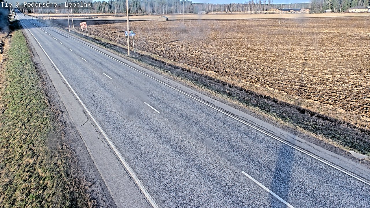 Weather Camera Image Road 8 Pedersöre, Lepplax, Pedersören kunta, Pohjanmaa