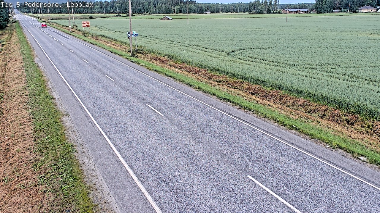 Weather Camera Image Road 8 Pedersöre, Lepplax, Pedersören kunta, Pohjanmaa