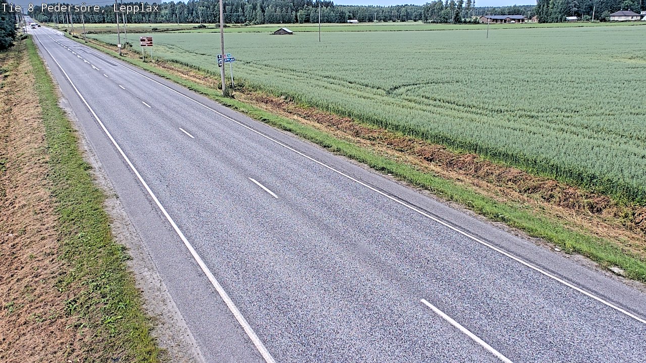 Weather Camera Image Väg 8 Pedersöre, Lepplax, Pedersören kunta, Pohjanmaa