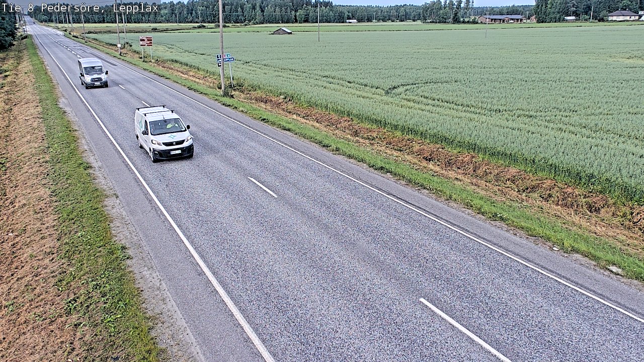 Weather Camera Image Väg 8 Pedersöre, Lepplax, Pedersören kunta, Pohjanmaa