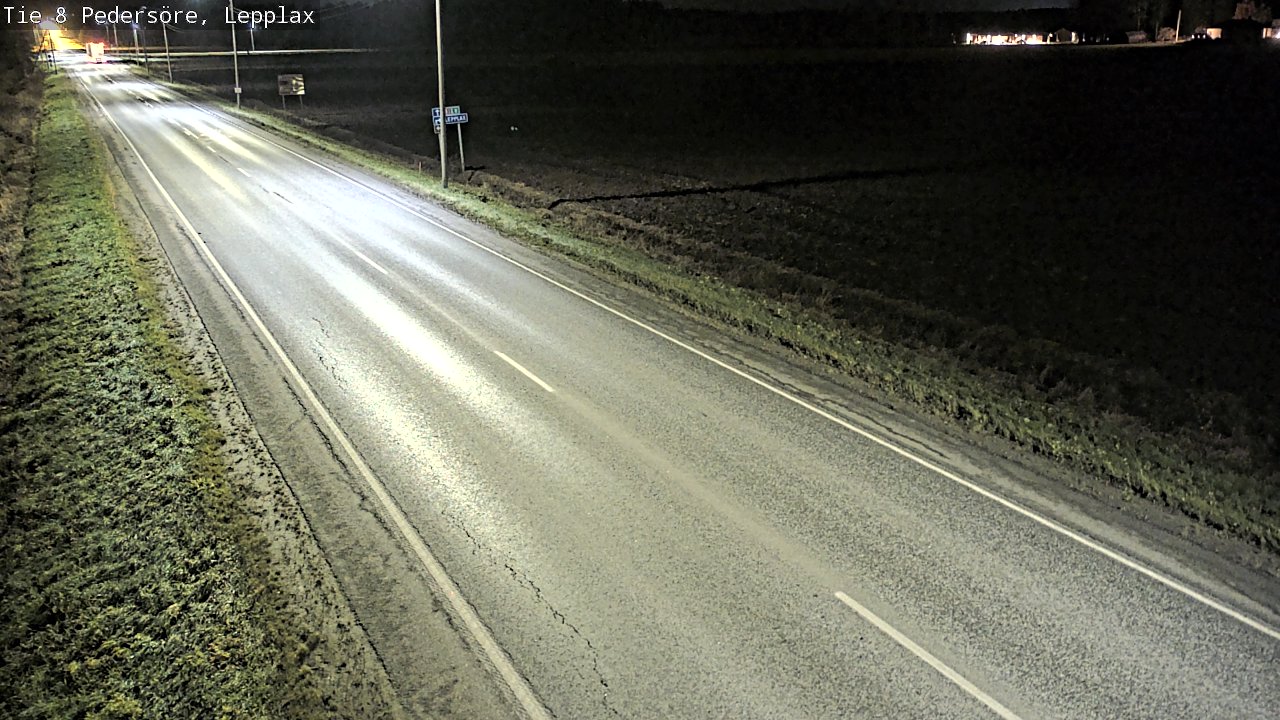 Weather Camera Image Väg 8 Pedersöre, Lepplax, Pedersören kunta, Pohjanmaa