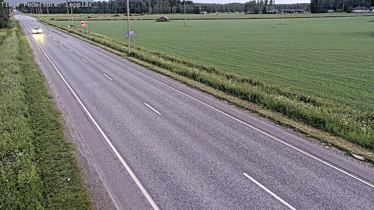Weather Camera Image Road 8 Pedersöre, Lepplax, Pedersören kunta, Pohjanmaa