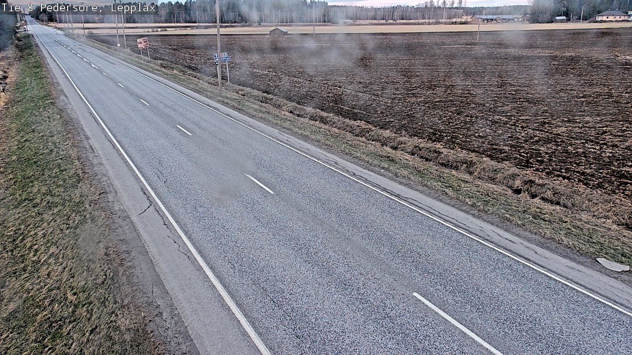 Weather Camera Image Road 8 Pedersöre, Lepplax, Pedersören kunta, Pohjanmaa