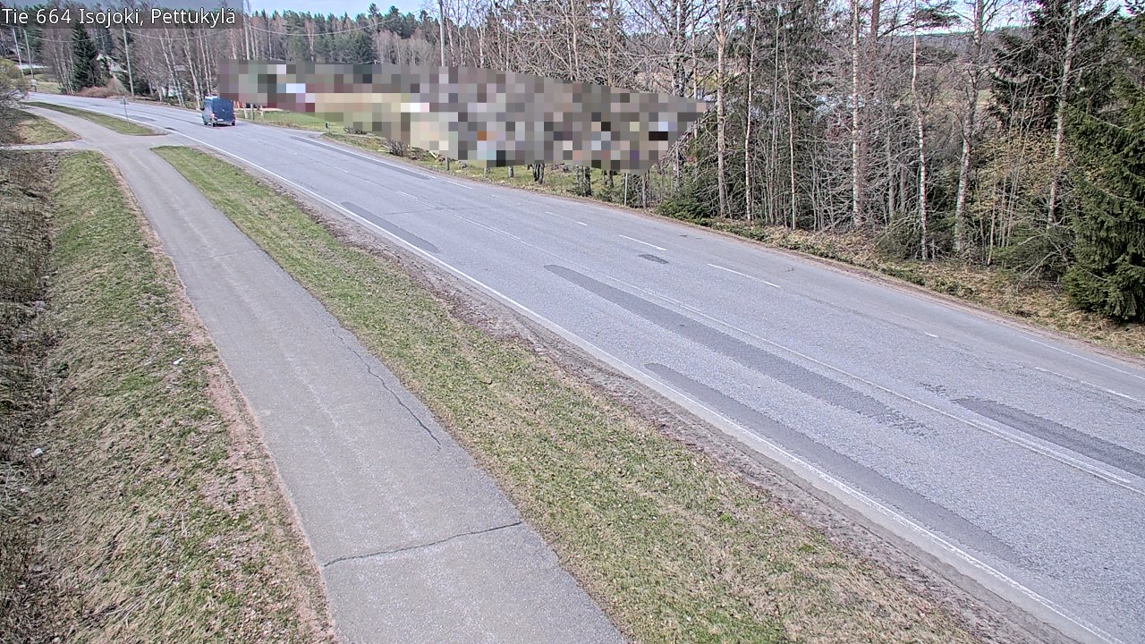 Weather Camera Image Road 664 Isojoki Pettukylä, Isojoki, Etelä-Pohjanmaa