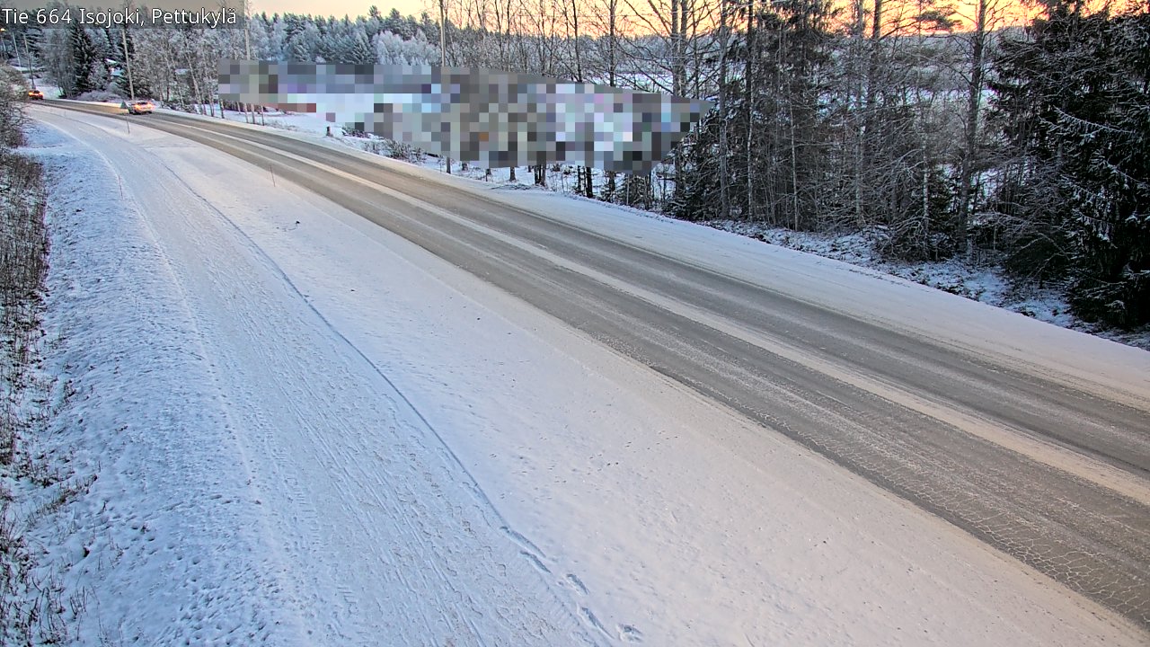 Weather Camera Image Road 664 Isojoki Pettukylä, Isojoki, Etelä-Pohjanmaa