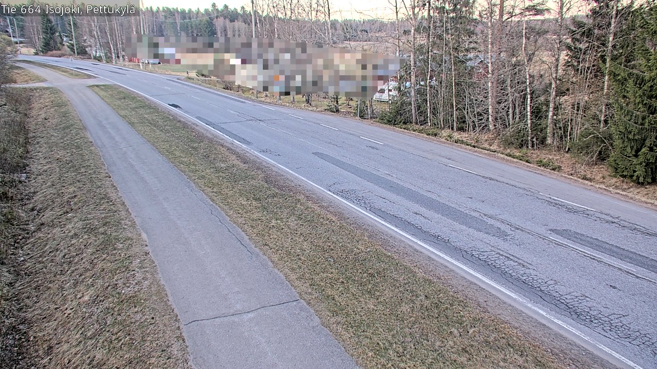 Weather Camera Image Road 664 Isojoki Pettukylä, Isojoki, Etelä-Pohjanmaa