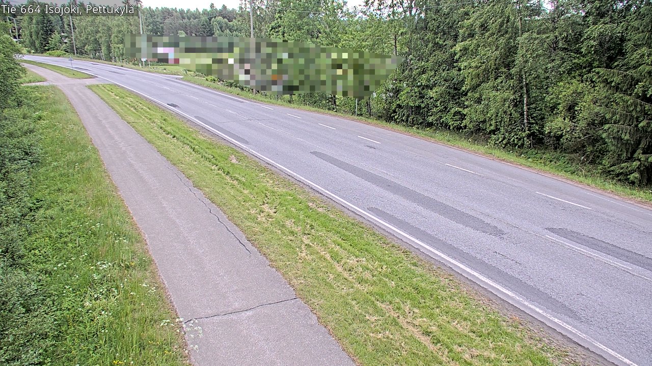 Weather Camera Image Road 664 Isojoki Pettukylä, Isojoki, Etelä-Pohjanmaa