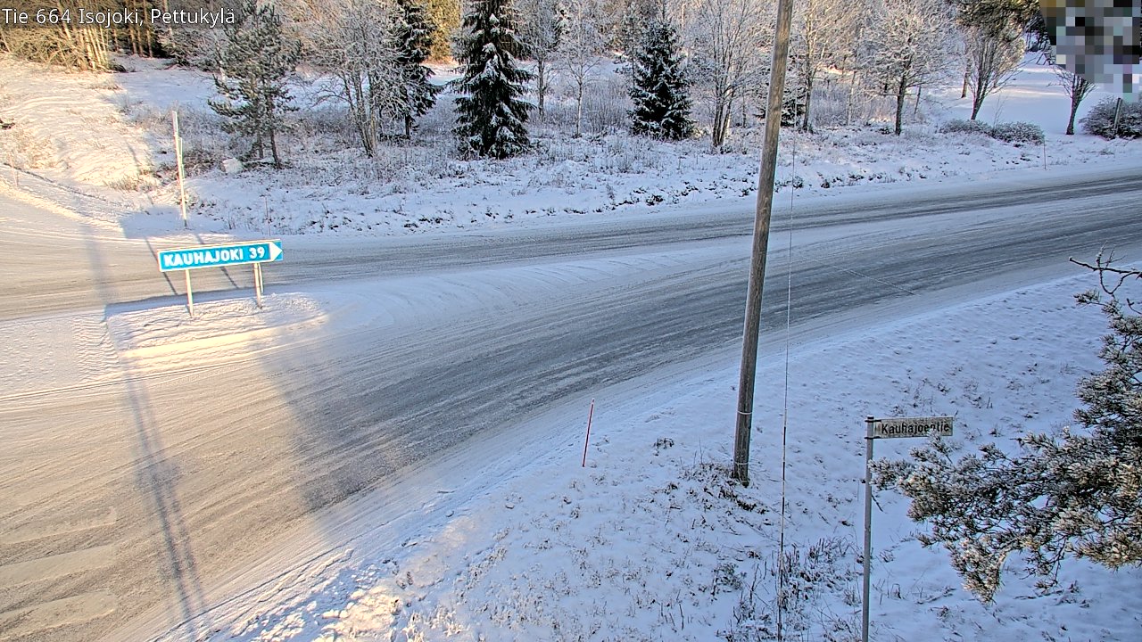 Weather Camera Image Road 664 Isojoki Pettukylä, Isojoki, Etelä-Pohjanmaa