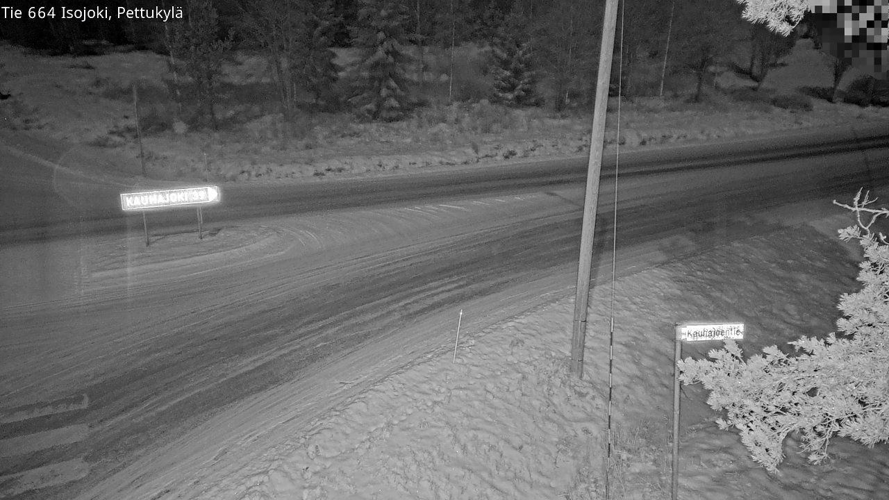Weather Camera Image Road 664 Isojoki Pettukylä, Isojoki, Etelä-Pohjanmaa