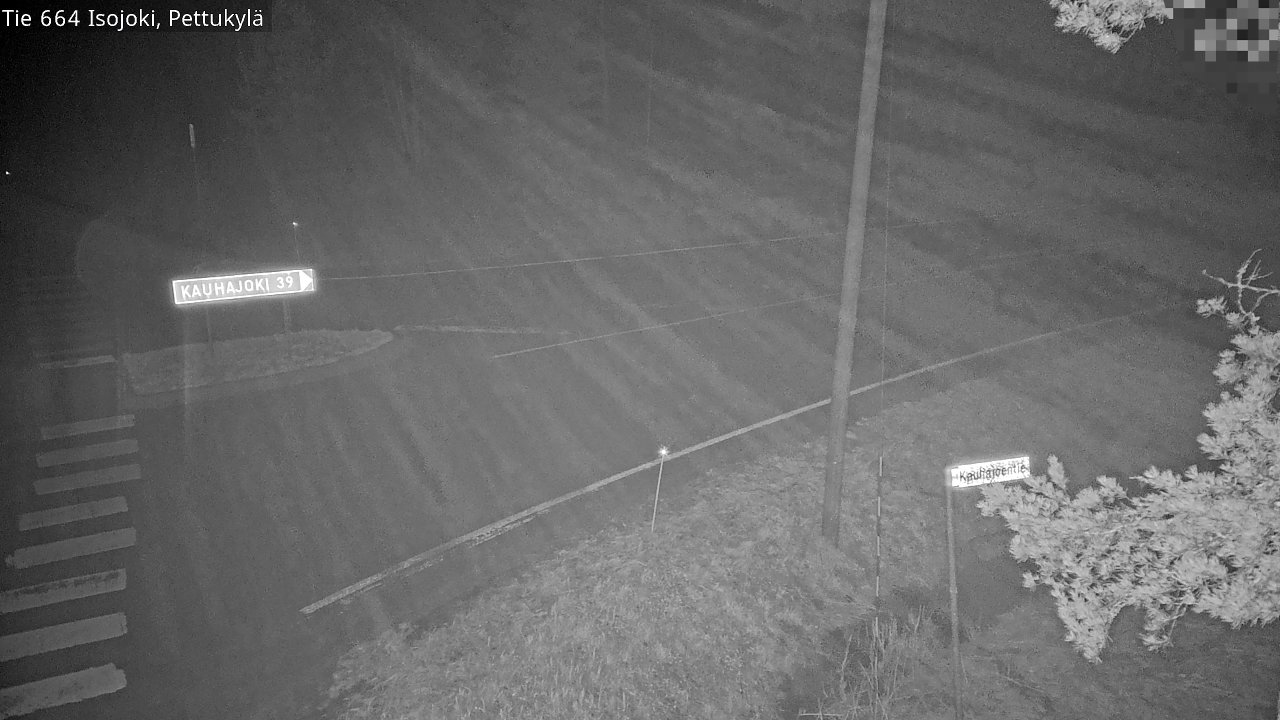 Weather Camera Image Road 664 Isojoki Pettukylä, Isojoki, Etelä-Pohjanmaa