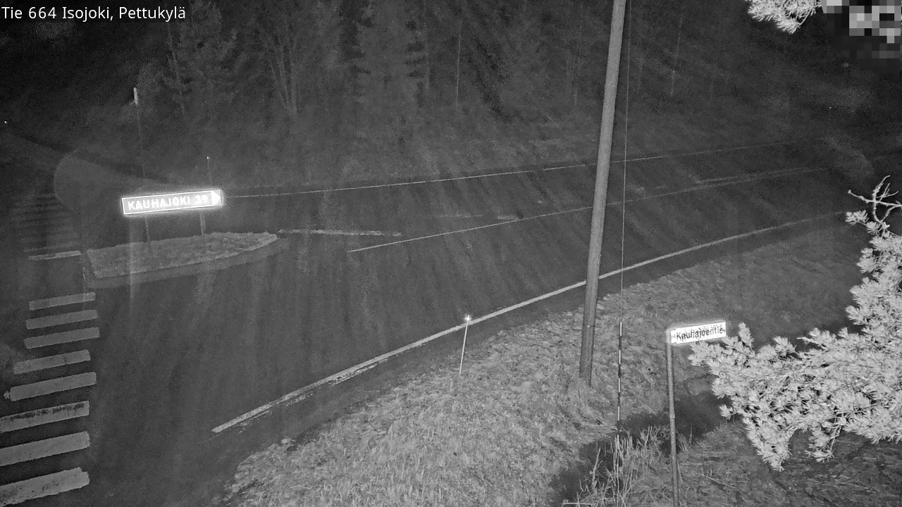 Weather Camera Image Road 664 Isojoki Pettukylä, Isojoki, Etelä-Pohjanmaa