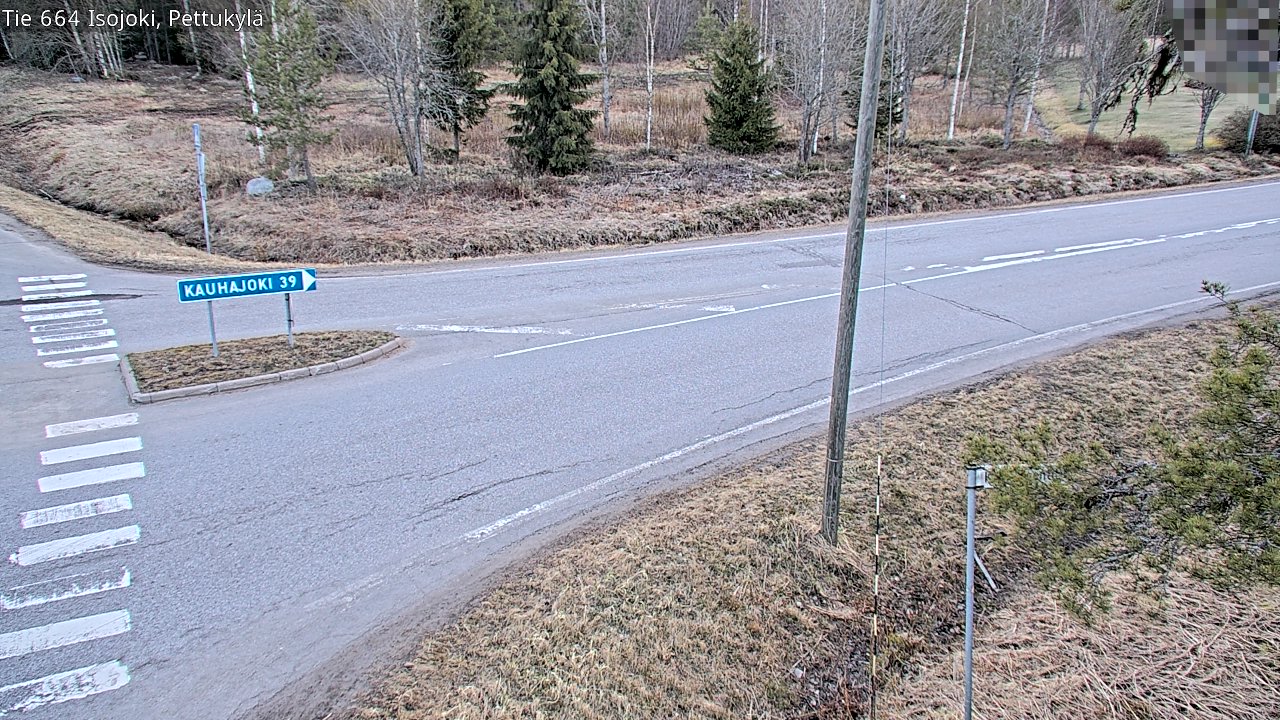 Weather Camera Image Road 664 Isojoki Pettukylä, Isojoki, Etelä-Pohjanmaa