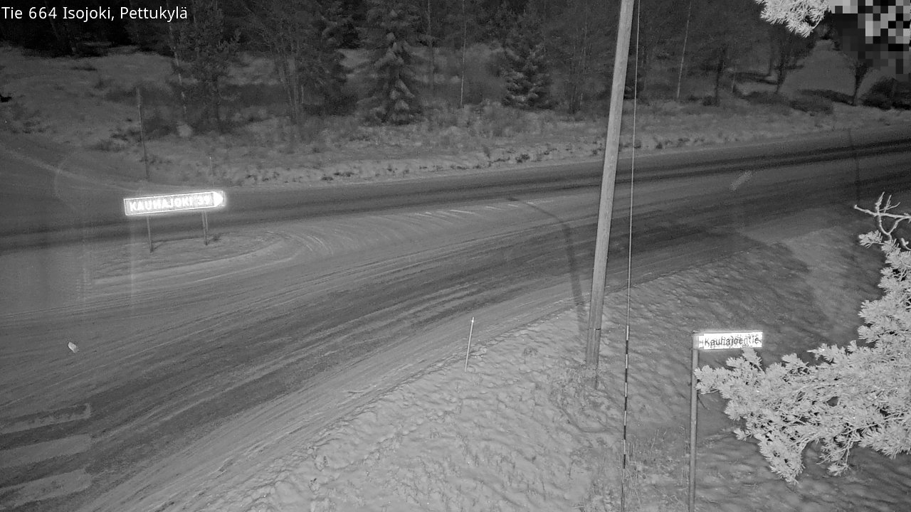 Weather Camera Image Road 664 Isojoki Pettukylä, Isojoki, Etelä-Pohjanmaa