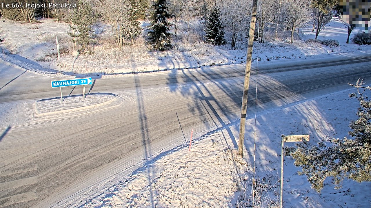 Weather Camera Image Road 664 Isojoki Pettukylä, Isojoki, Etelä-Pohjanmaa