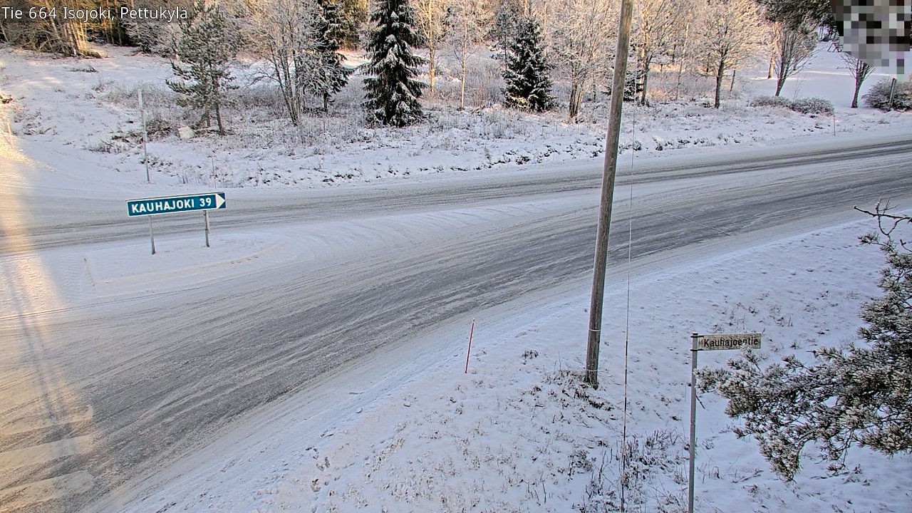 Weather Camera Image Road 664 Isojoki Pettukylä, Isojoki, Etelä-Pohjanmaa