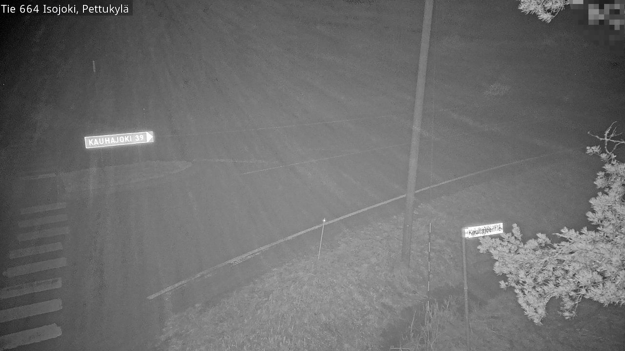 Weather Camera Image Road 664 Isojoki Pettukylä, Isojoki, Etelä-Pohjanmaa