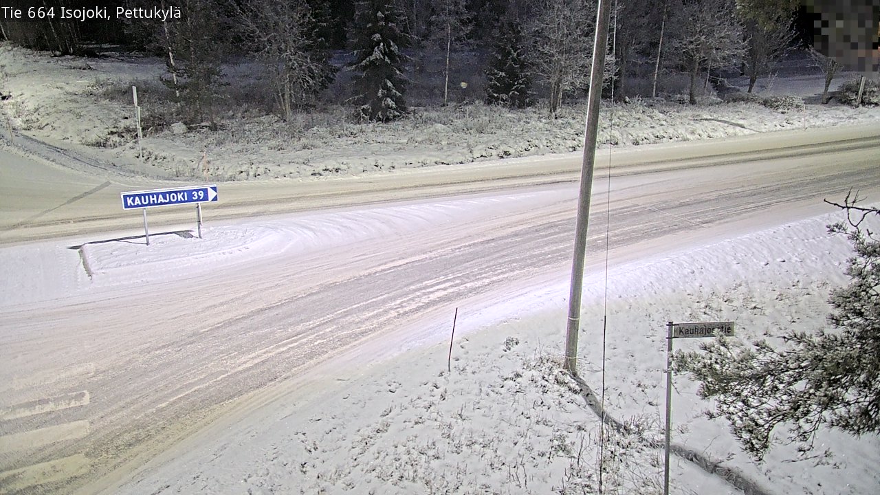 Weather Camera Image Road 664 Isojoki Pettukylä, Isojoki, Etelä-Pohjanmaa