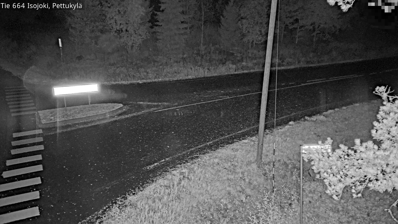 Weather Camera Image Road 664 Isojoki Pettukylä, Isojoki, Etelä-Pohjanmaa