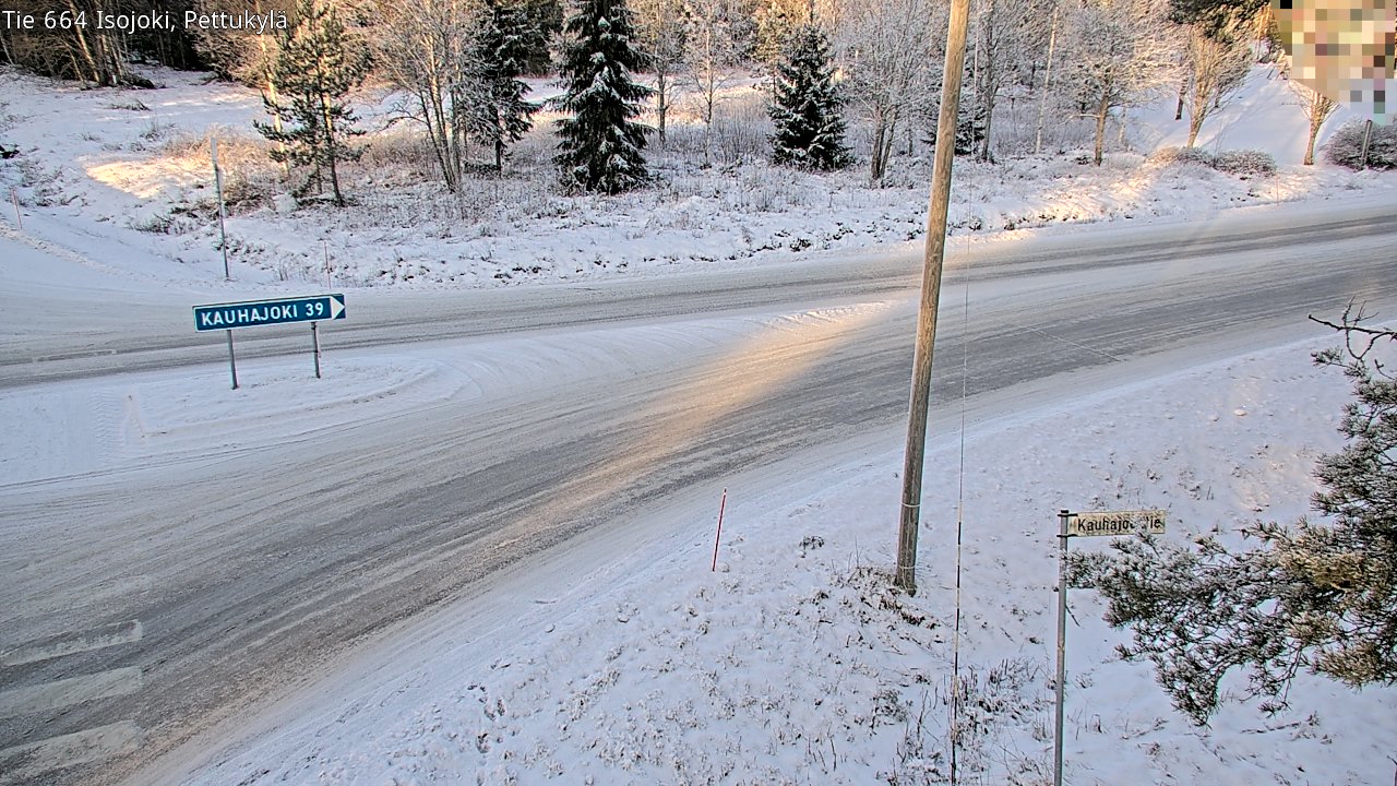 Weather Camera Image Road 664 Isojoki Pettukylä, Isojoki, Etelä-Pohjanmaa