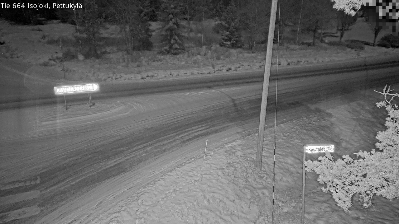 Weather Camera Image Road 664 Isojoki Pettukylä, Isojoki, Etelä-Pohjanmaa
